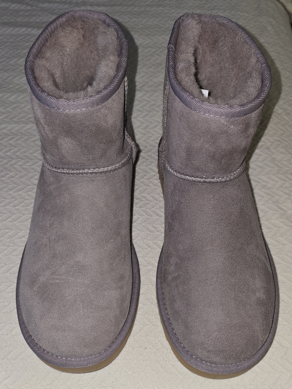 UGG Short Suede Winter Boots in Light Purple